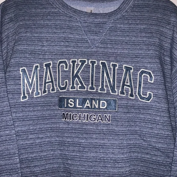Unisex Mackinac Island Embroidered Long Sleeve Sweatshirt - Picture 2 of 6